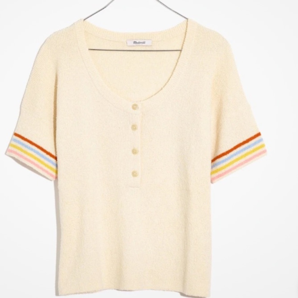 Madewell Short Sleeve Henley Sweater